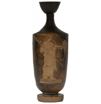 Lekythos with Athena holding spear and helmet