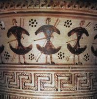 Geometric vase with warriors (detail)