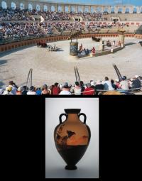 Chariot racing at Puy du Fou theme park in France