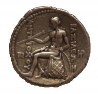 Tetradracham with Apollo seated on omphalos