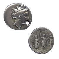 Coin of Hera and Capitoline Triad